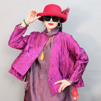 浮雕提花中国风加衬短外套