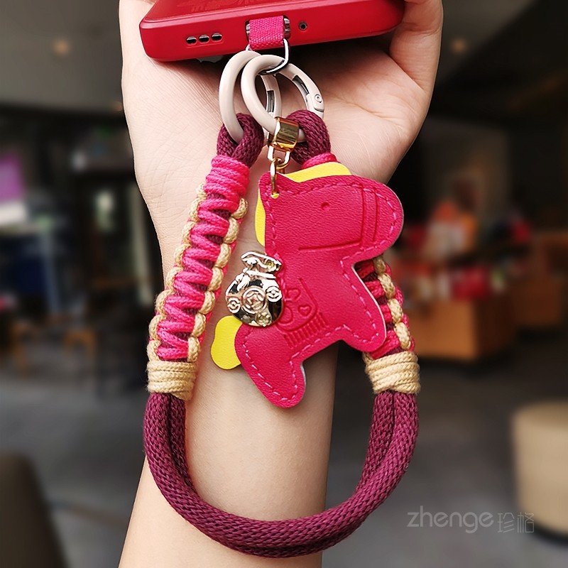 马年新款手机挂绳女手腕招财小马皮质吊坠饰品编织绳子挂件通用品,3C数码配件,手机挂件/手机链,淘宝优惠券,粉丝福利购,淘宝优惠卷