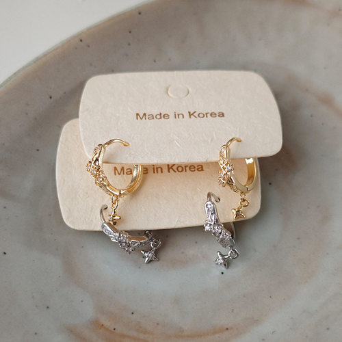 1STXULIE铜个性设计镶钻耳环