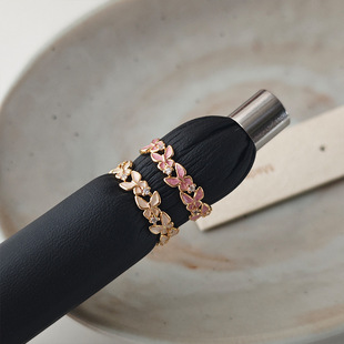 复古滴釉气质简约戒指女小众设计个性时尚食指高级感轻奢蝴蝶戒