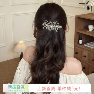 串珠花朵珍珠侧边刘海发夹女前额头饰一字夹夏天边夹 首发 新品