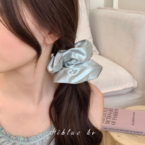 海蓝蓝韩系夏天蓝绿色大肠发圈