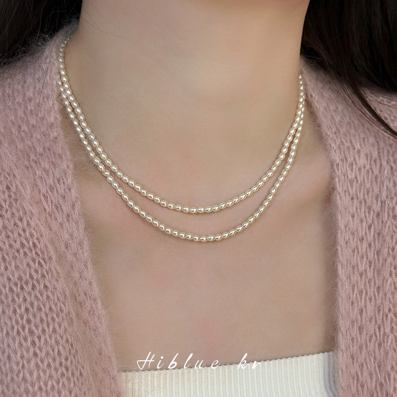 小米珠珍珠项链长款女夏天轻奢小众高级感气质锁骨链2026新款爆款