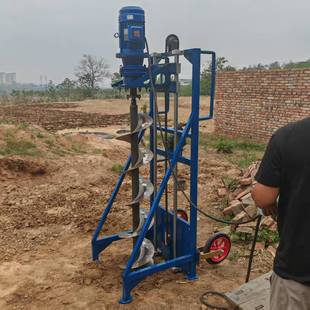 建筑工地管樁芯掏土機清樁孔掏泥機電動螺旋鉆機地基房屋打樁機