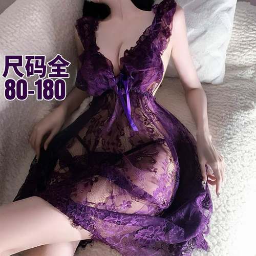 大码性感内衣女纯欲蕾丝睡裙