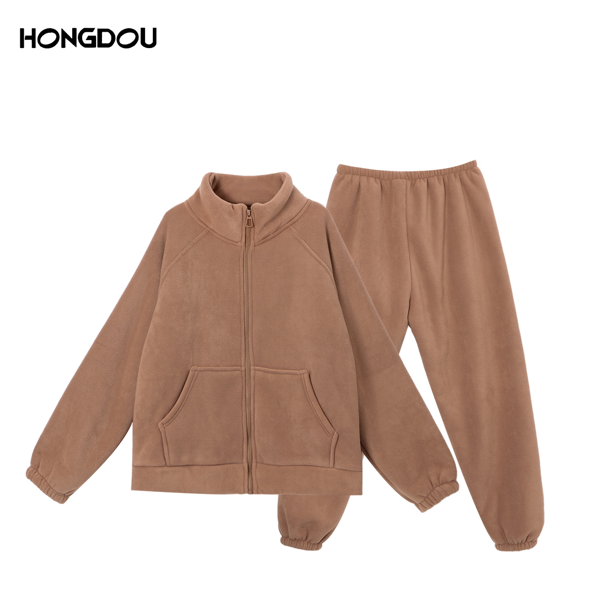 【婷二专属】秋季情侣款高端摇粒绒立领设计家居服睡衣H5N6812