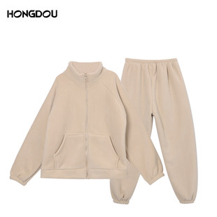 【婷二专属】秋季情侣款高端摇粒绒立领设计家居服睡衣H5N6812