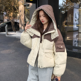 【大货已出】标90白鸭绒拼色工装风羽绒服238-P275-K398，女装羽绒服，浙宝113