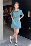 【新款现货】休闲水洗牛仔连衣裙838-P115-K168，女装连衣裙，浙宝113