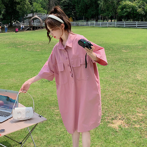 【大货已出】polo领工装风衬衫连衣裙846-P105-K158,女装连衣裙,浙宝113