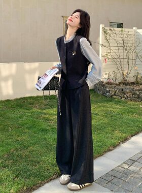 【大货已出】小衫马甲直筒裤三件套套装 A50-K180-K288