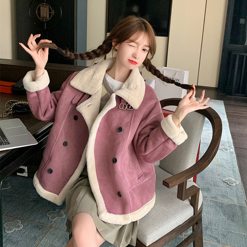 【大货已出】麂皮绒仿兔毛皮毛一体885-P185-K268，女装派克服，浙宝113