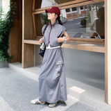 【新款】欧货工装风上衣+半裙两件套套装016-P125-K178，女装套装/套裙，浙宝113