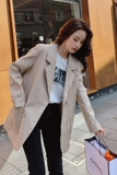 现货21新款高品质双排扣复古格子小西装外套006-8870-p120-k168，女装西装，浙宝113