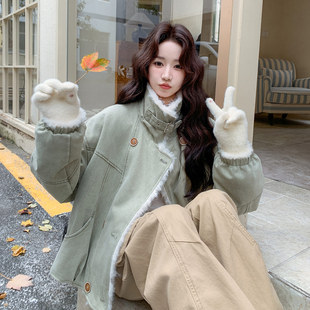 P215 C91 水洗牛仔拼毛皮毛一体 K308 首发现货