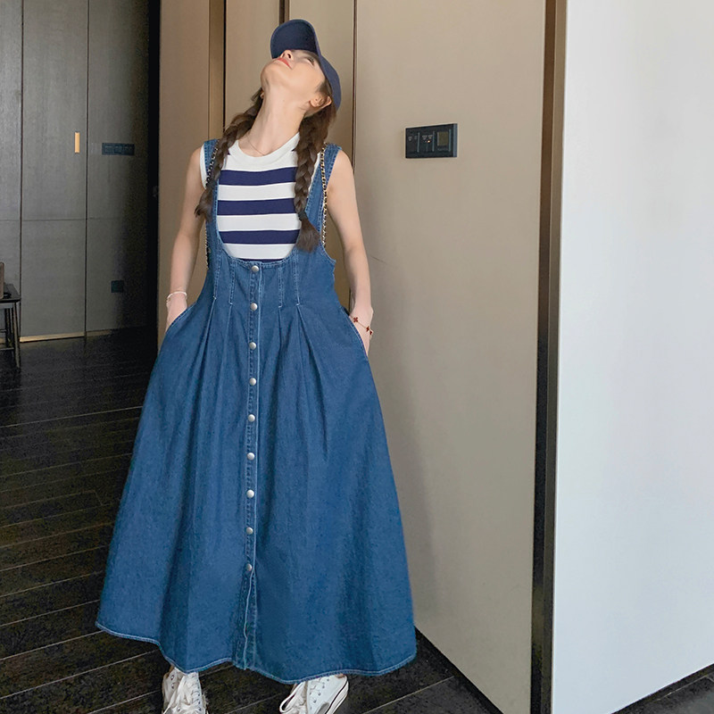 【现货】春夏牛仔背带休闲连衣裙810-P110-K168,女装连衣裙,浙宝113