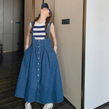 【现货】春夏牛仔背带休闲连衣裙810-P110-K168，女装连衣裙，浙宝113