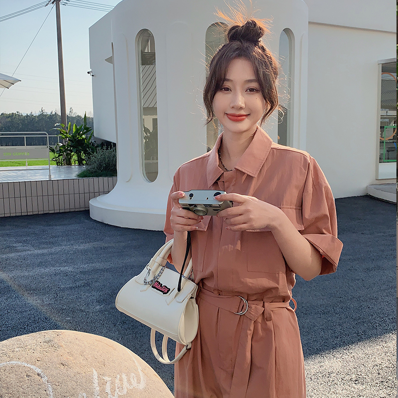 【大货已出】夏薄款工装风衬衫连体裤697-P125-K188，女装连体裤，浙宝113