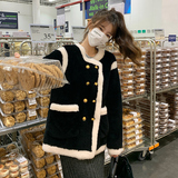 【现货】小香风羊羔毛麂皮内里皮毛一体202-P170-K258，女装派克服，浙宝113