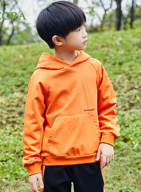 巴柯拉男童卫衣春秋装中大童休闲百搭打底衫纯棉连帽长袖外套