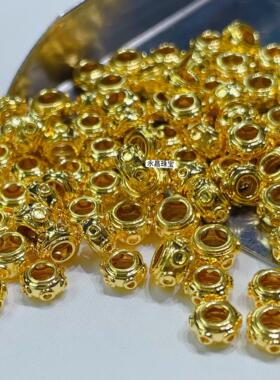 3d硬金转运珠隔珠隔圈手串diy配件纯黄金定位珠女手串珠子配饰