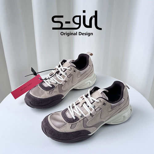 SGIRLTWTW登山拼接厚底德训鞋女