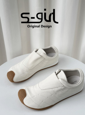 SGIRL TWTW时尚丑萌轻便阿甘德训鞋女2025平底休闲一脚蹬套脚板鞋