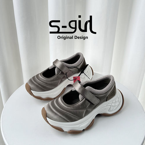 SGIRLTWTW厚底魔术贴老爹鞋女