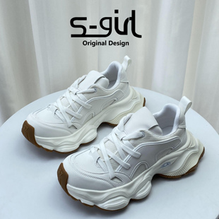 SGIRL TWTW拼接厚底增高老爹鞋女2025新款百搭小个子休闲运动鞋潮