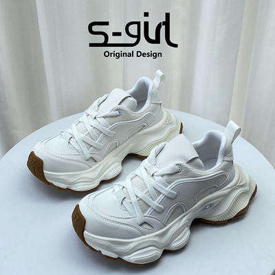 SGIRLTWTW拼接厚底增高老爹鞋女