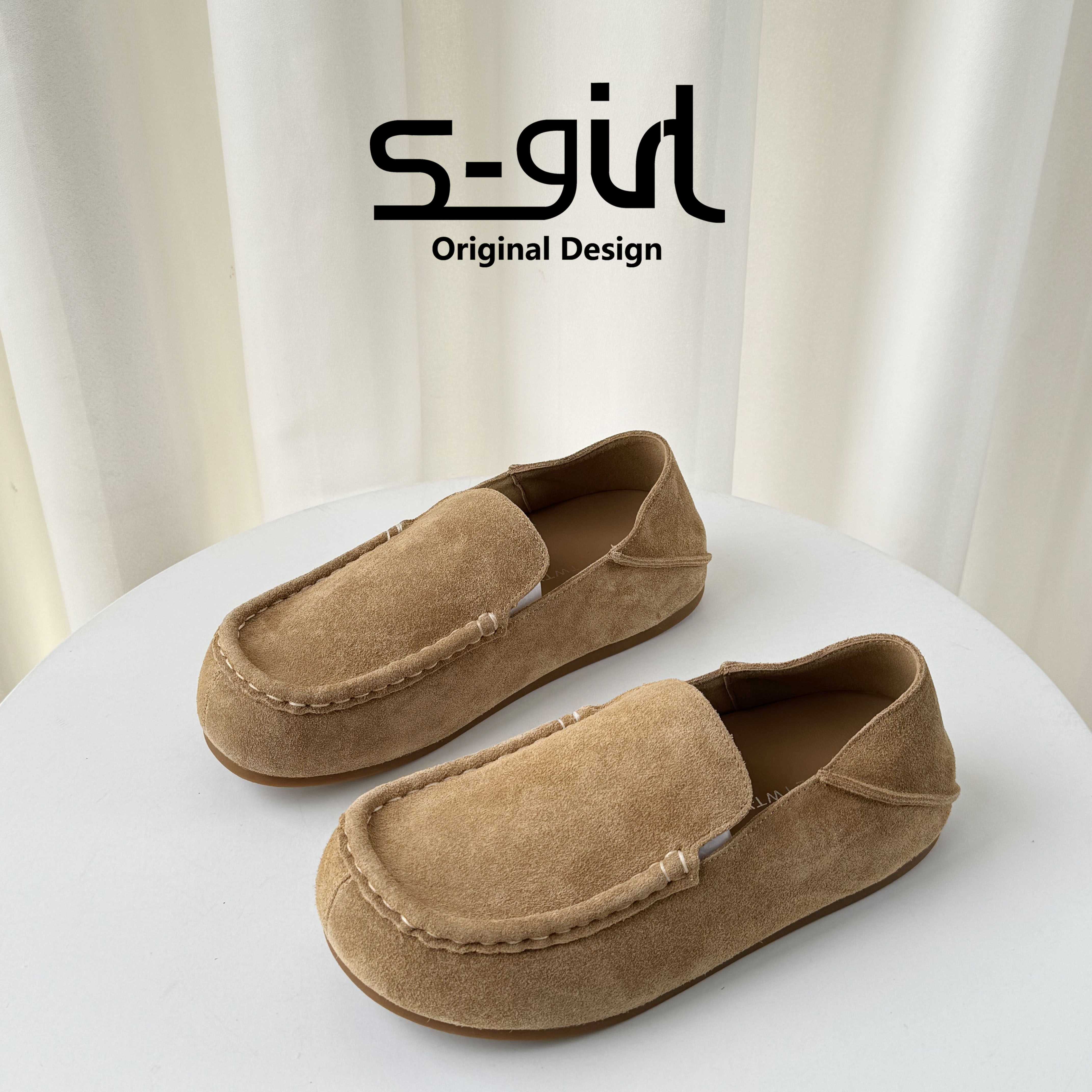 SGIRL TWTW复古风懒人乐福鞋女2026新款一脚蹬百搭休闲豆豆勃肯鞋,女鞋,穆勒鞋,淘宝优惠券,粉丝福利购,淘宝优惠卷