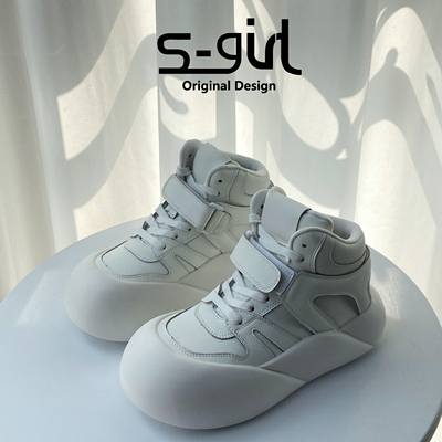 sgirl丑萌大头厚底休闲高帮鞋女