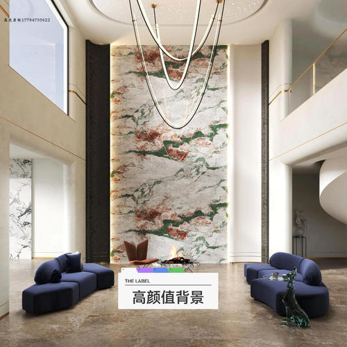 1200*2700玄关背景墙岩板佛山奢石新款轻奢别墅大板砖翡翠瓷砖