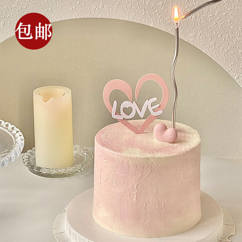 微甜同款520插件简约七夕情人节蛋糕装饰粉色爱心亚克力love插牌,节庆用品/礼品,节日装扮用品,淘宝优惠券,粉丝福利购,淘宝优惠卷