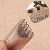 134裱花嘴韩式 五孔线条拉丝嘴不锈钢五线谱奶油蛋糕面条溶豆挤嘴