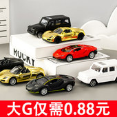 黑色合金汽车模型蛋糕装 饰摆件插件跑车G63越野车回力男神过生日