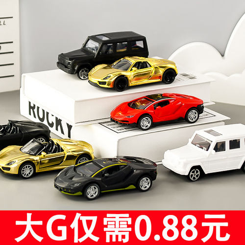 黑色合金汽车模型蛋糕装饰摆件