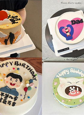 网红父爱如山父亲节翻糖塑料超人爸爸一家之主男神蛋糕模具压模