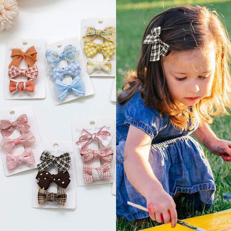 儿童简约蝴蝶结发夹发饰