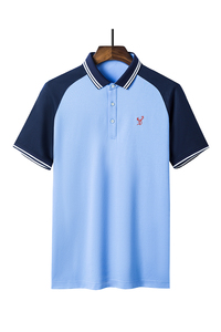 夏季短袖T恤男撞色上衣男士休闲免烫半袖POLO衫时尚体恤D8249-P68图片