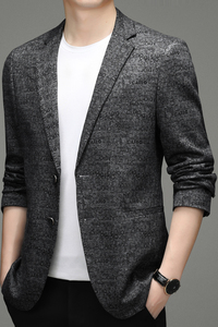 秋西服男装外套修身纯色印花休闲单件上衣潮流西服ZELD3319-P160图片