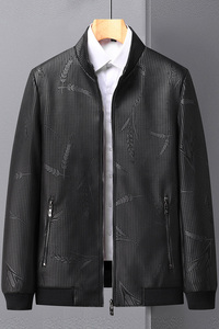 秋装新款夹克商务男装中年男士棒球服休闲上衣爸爸装JKA896图片