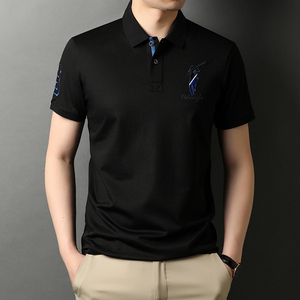 夏季男士短袖Polo衫时尚绣标翻领T恤潮流男装QLM88163-P75图片
