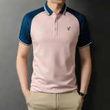 夏季短袖T恤男撞色上衣男士休闲免烫半袖POLO衫时尚体恤D8249-P68，男装T恤，电商B212（原钱塘6029）