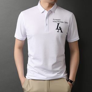 短袖T恤男纯色POLO衫夏季新款男士休闲潮流半袖体恤衫D821-P60图片