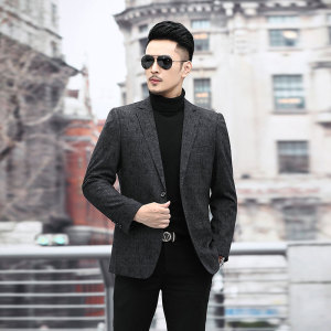 新款中青年男士修身西装商务休闲西服外套秋装KCN20712-1-P170图片
