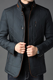 冬季加厚中年男士棉衣棉服脱卸毛领中老年爸爸外套冬装C165-P175，男装棉衣，电商B212（原钱塘6029）