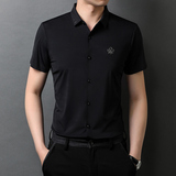 休闲免烫短袖衬衫男夏季新款男士时尚百搭纯色半袖衬衣D2219-P80，男装衬衫，电商B212（原钱塘6029）
