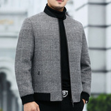 羊毛夹克男脱卸毛领秋冬男士休闲双面呢冬装毛呢子外套L2151-P330，男装夹克，电商B212（原钱塘6029）