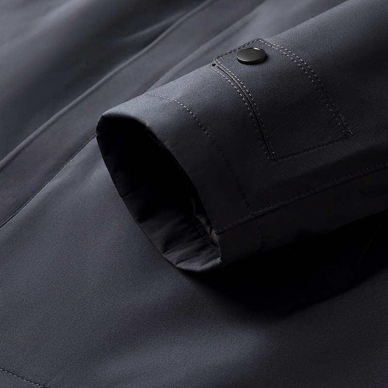 90%白鸭绒纯色商务休闲中长款羽绒服男加厚羽绒大衣男H2088-P340,男装羽绒服,电商B212（原钱塘6029）